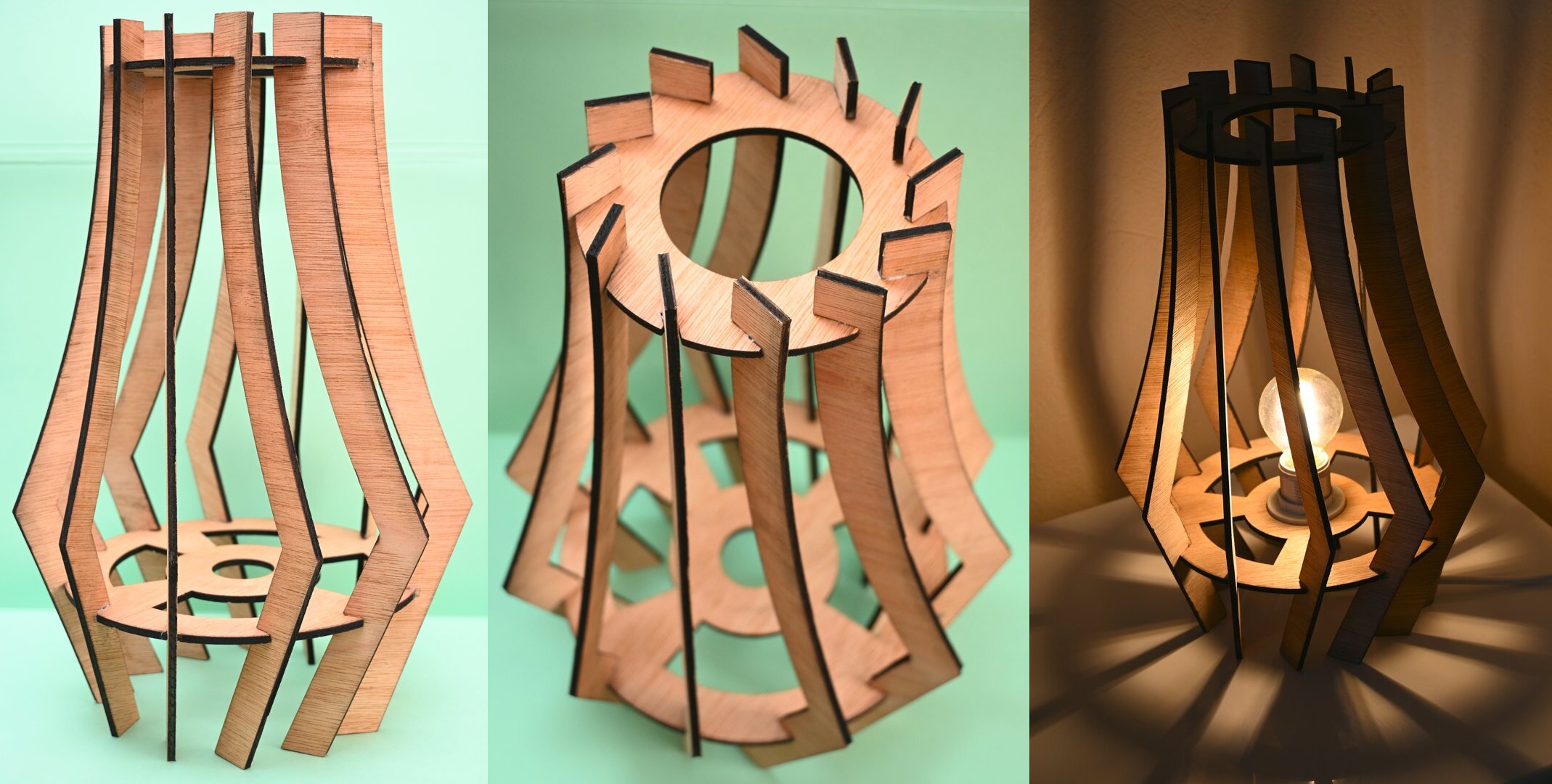 3 photos de lampe