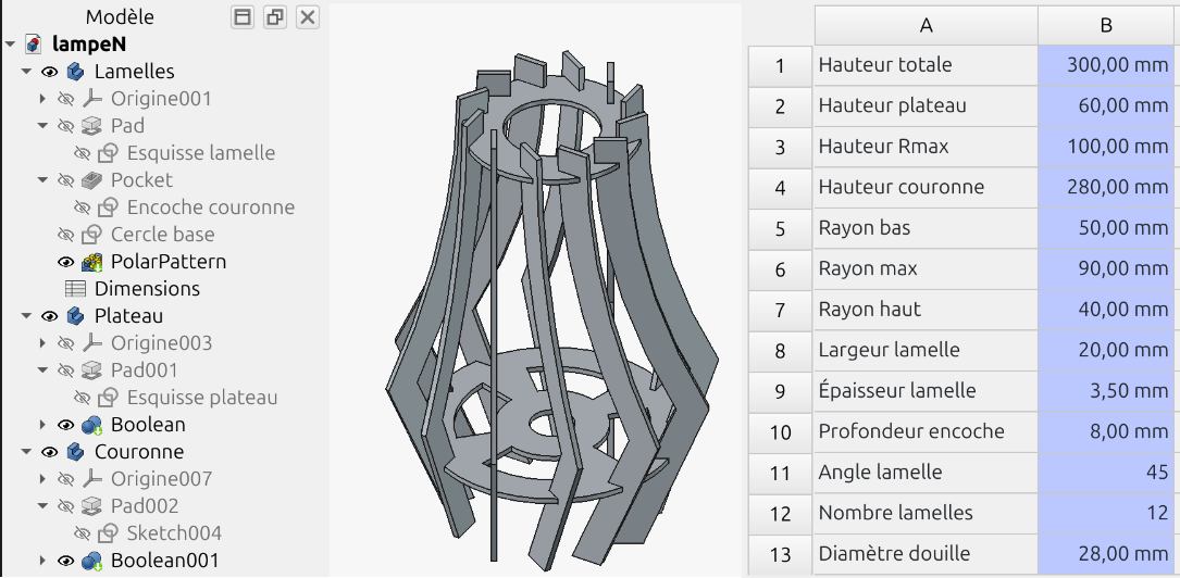 copie d'écran FreeCAD